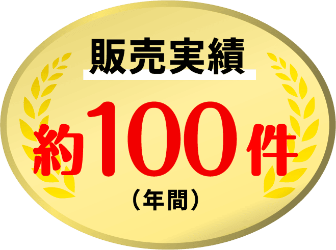 販売実績約100件(年間)