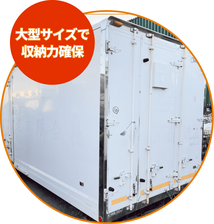 大型サイズで収納力確保